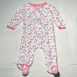 Carter’s Simple Joys Cotton Flower Pattern Footie Pajamas - Size 3-6 Months